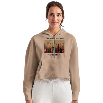 Recycled Blend Women's Half-Zip Cropped and Oversized Hoodie | TriDri TD077