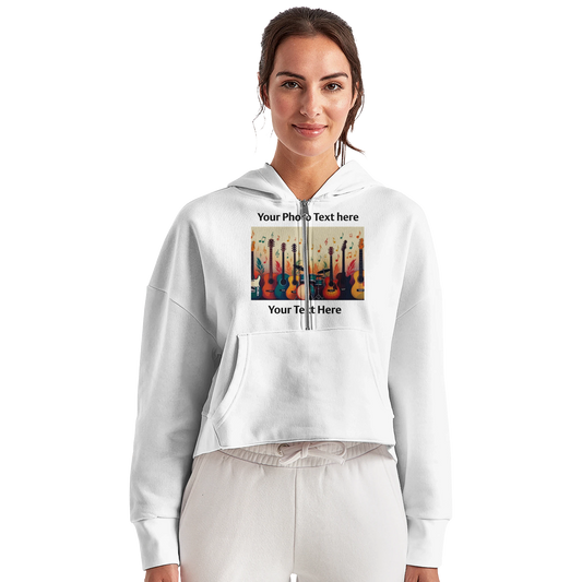 Recycled Blend Women's Half-Zip Cropped and Oversized Hoodie | TriDri TD077